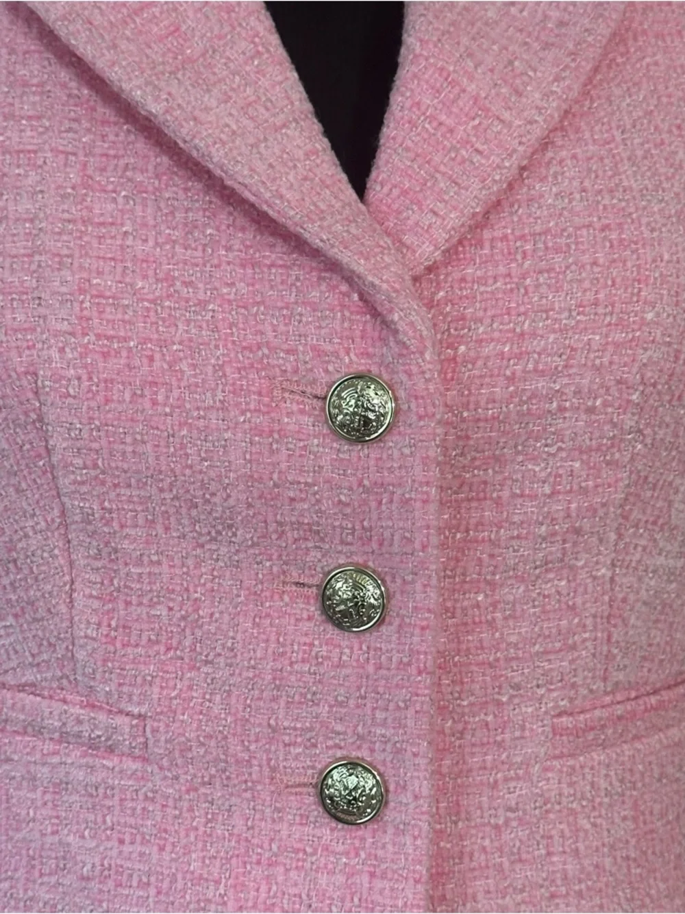 Joie Pink Tweed Sleeveless Blazer Vest - Picture 3 of 7